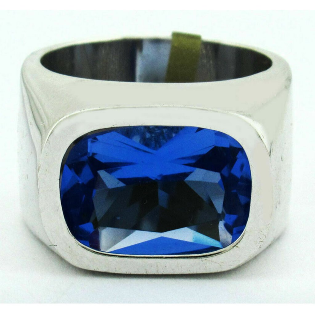 Lab Aaa Tanzanite 9.38 Cts Ring .925 Silver Plated - New With Tag - Size 7.25